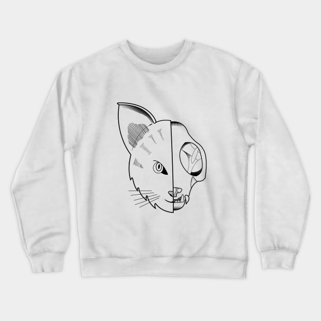 Schrodinger's Cat Crewneck Sweatshirt by randomgeekery